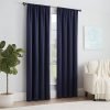 Modern Room Darkening Rod Pocket Window Curtain for Bedroom (1 Panel), 54 in x 54 in, Grey