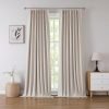 Linen Blended Pinch Pleated Drapes,Blackout and Thermal Insulated Noise Reducing Pleated Curtains for Bedroom Nursery,Backtab 108 Inches with 9 Hooks,40"x108", 1 Panel,Natural Beige