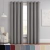 Modern Room Darkening Rod Pocket Window Curtain for Bedroom (1 Panel), 54 in x 54 in, Grey