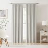 Linen Blended Pinch Pleated Drapes,Blackout and Thermal Insulated Noise Reducing Pleated Curtains for Bedroom Nursery,Backtab 108 Inches with 9 Hooks,40"x108", 1 Panel,Natural Beige