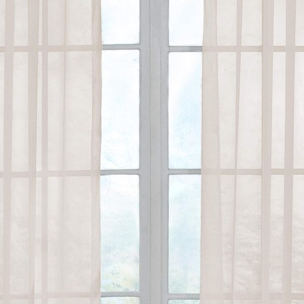 Odor Neutralizing Sheer Voile Grommet Window Curtain for Bedroom or Living Room (1 Panel), 59 in x 120 in, Ivory