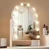 Makeup Mirror with Lights, Vanity Mirror with Lights, Lighted Makeup Mirror, 3 Color Modes, Dimmable Light,360° Rotation