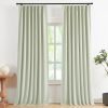 Natural Full Blackout Curtains Linen Blended Darkening Window Curtains 84 inch for Living Room Bedroom Thermal Insulated Pinch Pleat Drapes with Hooks 2 Panel 40"Wx84"L