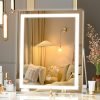 81Tw6dbSk8L._AC_SL1500 Vanity Mirror with Lights, 10"×12" LED Makeup Mirror, Lighted Makeup Mirror with Lights, Smart Touch Control Dimmable 3 Modes Light 360°Rotation White