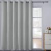 Linen Textured 100% Blackout Curtain 100x96 Inch Extra Wide Patio Sliding Door Curtain Solid Thermal Insulated Room Curtain for Bedroom, Living Room (1 Panel, White)