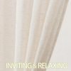 Linen Sheer Curtains 108inches Long for Living Room Flax Blend Retro Window Draperies for Bedroom Sheers Rod Pocket 52" w x 2Panel Natural