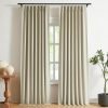 Natural Full Blackout Curtains Linen Blended Darkening Window Curtains 84 inch for Living Room Bedroom Thermal Insulated Pinch Pleat Drapes with Hooks 2 Panel 40"Wx84"L