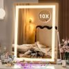 81YSz5aKIVL._AC_SL1500 Vanity Mirror with Lights, 10"×12" LED Makeup Mirror, Lighted Makeup Mirror with Lights, Smart Touch Control Dimmable 3 Modes Light 360°Rotation White