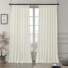 Pleated Linen Curtains 96 Inches Long for Living Room 2 Panel Set, Semi Sheer Pinch Pleat Back Tab Drapes with Hooks Neutral Boho Light Filtering Curtain for Bedroom Window 8 Ft W38xL96