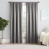 Modern Room Darkening Rod Pocket Window Curtain for Bedroom (1 Panel), 54 in x 54 in, Grey
