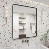 20x30 Silver Bathroom Mirror, Silver Wall Mirror for Vanity, Brushed Metal Framed Rectangle Mirror, Anti-Rust, Brushed Nickel,Shatterproof, Round Corners(Horizontally/Vertically)