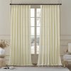 Pleated Linen Curtains 96 Inches Long for Living Room 2 Panel Set, Semi Sheer Pinch Pleat Back Tab Drapes with Hooks Neutral Boho Light Filtering Curtain for Bedroom Window 8 Ft W38xL96