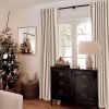 81mPfoRrG_L._AC_SL1500 100% Blackout Curtains for Bedroom, Thermal Insulated Linen Blackout Curtains 96 Inch Length 2 Panels Set, Back Tab/Rod Pocket Room Darkening Curtains for Bedroom, Nursery -Oatmeal,W50 X L96