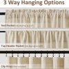 Linen Curtains 108 Inch Length for Living Room Bedroom 2 Panels Set Rod Pocket Light Filtering Semi Sheer Window Curtains 40 Inch Width Boho Farmhouse Linen Drapes Flax Beige Linen, W40xL108
