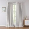 Linen Blended Pinch Pleated Drapes,Blackout and Thermal Insulated Noise Reducing Pleated Curtains for Bedroom Nursery,Backtab 108 Inches with 9 Hooks,40"x108", 1 Panel,Natural Beige
