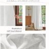 White Linen Sheer Curtains 96 Inch Length for Extra Wide Windows 84 Inch Width 2 Panel Back Tab Pocket Light Filter Semi Sheer Long Skinny Curtains for Living Room Rustic Farmhouse 8 FT Wide 84 x 96
