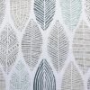 Leaf Print Semi-Sheer Grommet Curtain Panel, 40" x 84, White
