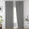 Natural Full Blackout Curtains Linen Blended Darkening Window Curtains 84 inch for Living Room Bedroom Thermal Insulated Pinch Pleat Drapes with Hooks 2 Panel 40"Wx84"L