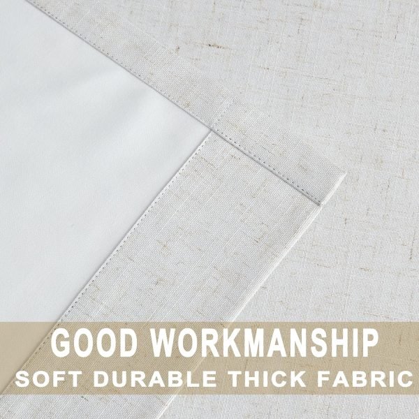 Linen Blended Pinch Pleated Drapes,Blackout and Thermal Insulated Noise Reducing Pleated Curtains for Bedroom Nursery,Backtab 108 Inches with 9 Hooks,40"x108", 1 Panel,Natural Beige