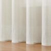 Linen Curtains for Living Room,Semi-Sheer Curtains 90 Inches Long,Living Room Curtains 2 Panel Sets,White Curtains Pinch Pleated Curtains & Drapes(W52 x L90 Inch, Off-White)
