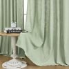Linen Curtains 2 Panel Set,Light Filtering, Ivory on Linen Curtains 96 Inch Curtains for Living Room, Cream Drapes 96 Inches Long Rod Pocket Back Tab Curtains (96" L x 52" W)