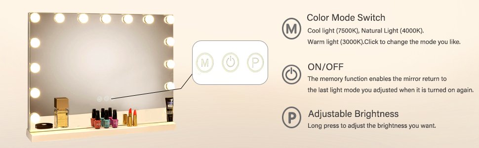 10X Magnification Vanity Makeup Mirror with Lights