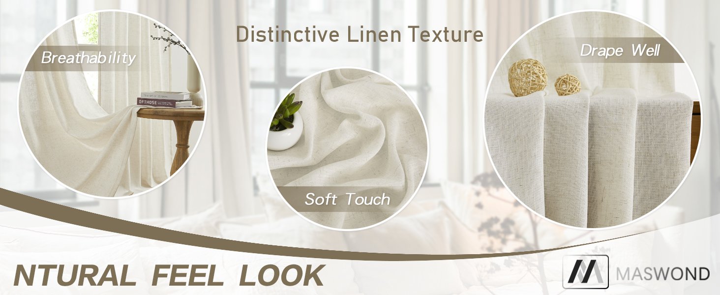 Pinch Pleated Window Curtains Pinch Pleat Back Tab Light Filtering Drapes with Hooks Boho Farmhouse