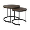 Industrial-Woodgrain-Round-Coffee-Table-Set-Nesting-End-Tables-Living-Room-Office-Craft-Display-Snack-Plate_bb9048a0-530d-4d3c-be2d-4e8bcf45444f Industrial Woodgrain Round Coffee Table Set Nesting End Tables Living Room Office Craft Display Snack Plate Spot Brown Walnut