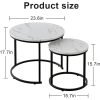 Round-Nesting-Coffee-Table-Side-Table-Set-of-2-End-Tables-for-Living-Room-Bedroom-Balcony_71232e0c-cb66-403b-b7e9-4effc3aa22bc Round Nesting Coffee Table Side Table Set of 2 End Tables for Living Room Bedroom Balcony,Faux Marble Wooden Table 31IN