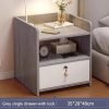 Simple Modern Nordic Bedside Table Drawer with Lock Storage Nightstand Sideboard Multi-Layer Storage Cabinet Bedroom Furniture
