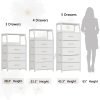 Tall 4 Drawers Dresser, Vertical Storage Tower for Bedroom,  Closet Organizer, Bedside Table , Wood Top, nightstand