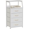 Tall 4 Drawers Dresser, Vertical Storage Tower for Bedroom,  Closet Organizer, Bedside Table , Wood Top, nightstand