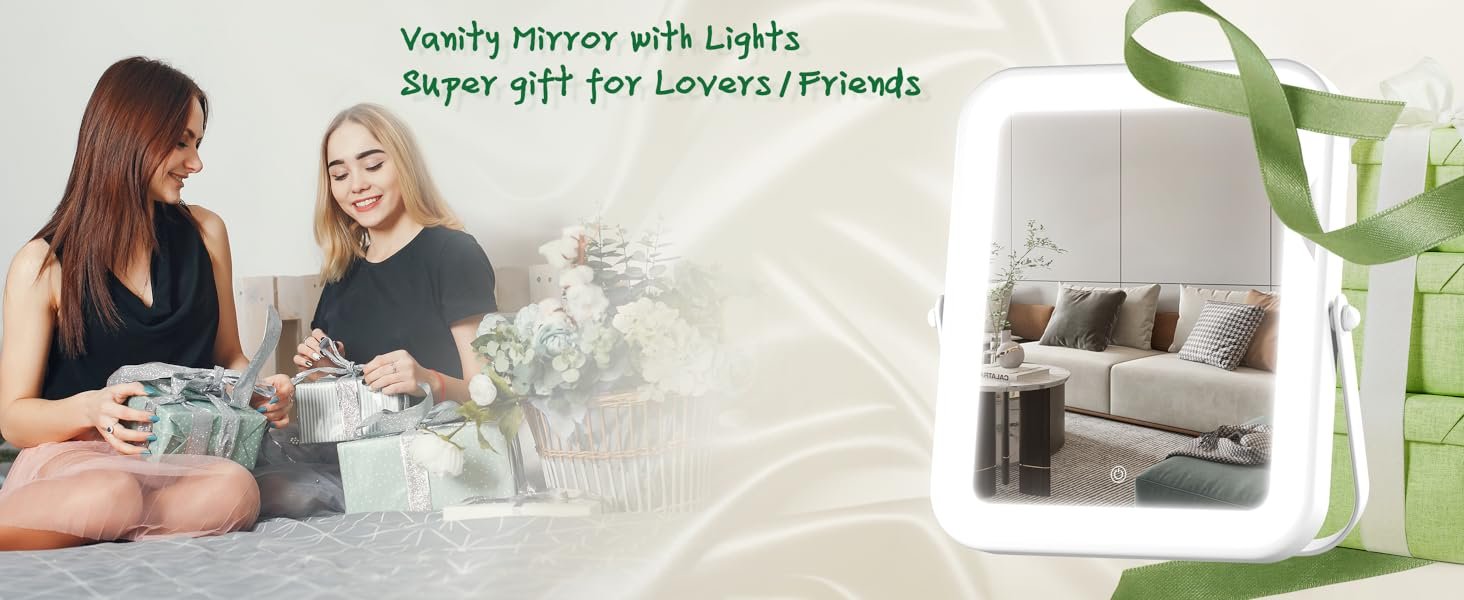 mirror with lights for makeup desk