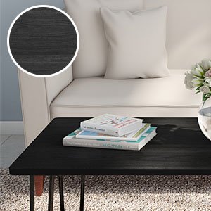 LAVISH HOME Modern Industrial Coffee Table with Hairpin Legs