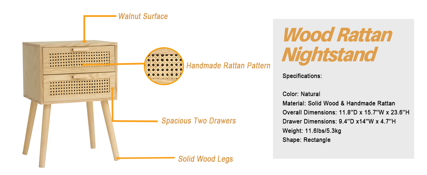 wood nightstand