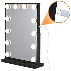 power supply way of vanity mirror with lights HVM12BSBK