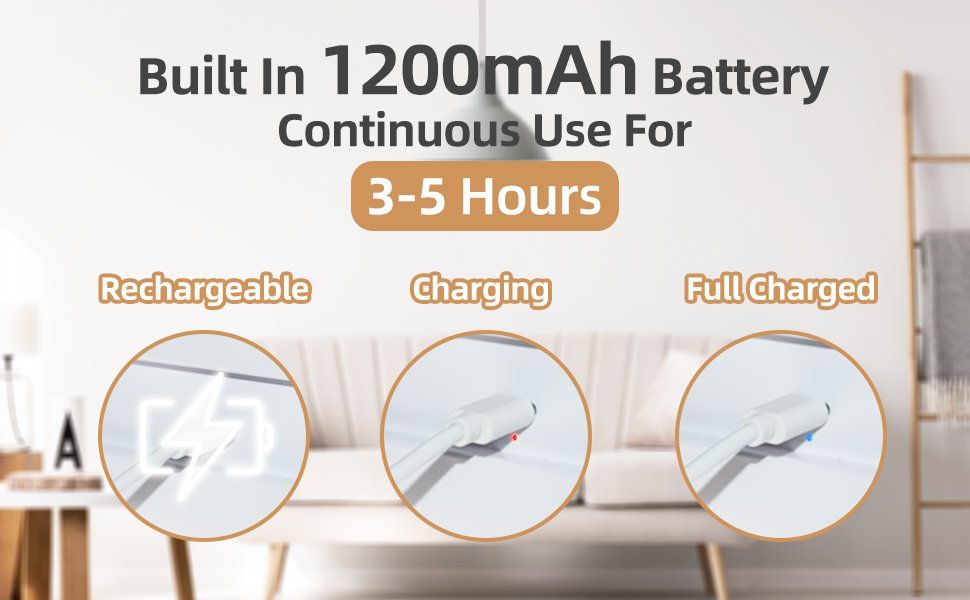 rechargeable vanity mirror with lights