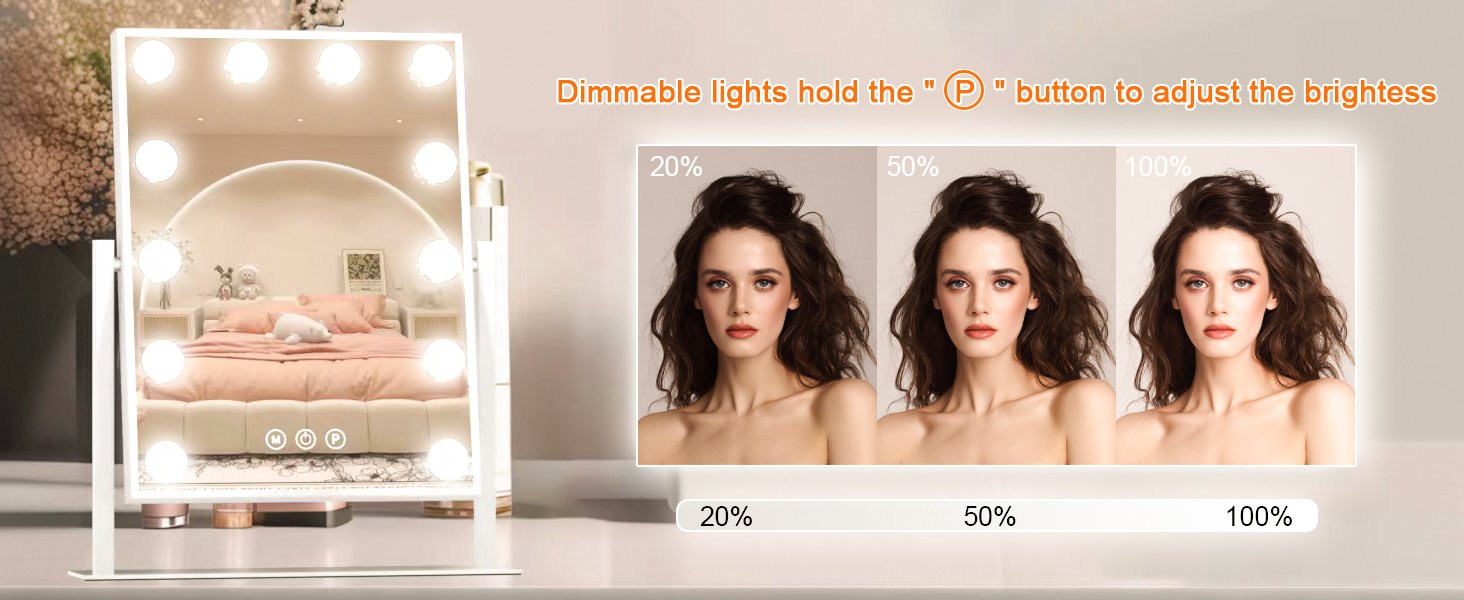 Adjustable Lighted Mirror