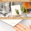 Self Adhesive Acrylic Mirror, Mirror Tiles,Flexible Plastic Mirror Sheets Wall Stickers,2MM Thick Mirror,Frameless Small Mirror, 4 Pack ( 8 x 8 Inches)